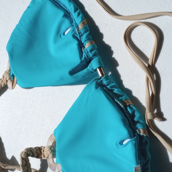 Halter Neck Triangle Bikini Set - Picture 11 of 17
